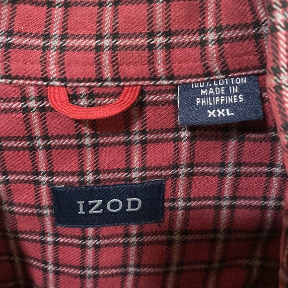 IZOD Flannel Button Down Shirt - Picture 3 of 4